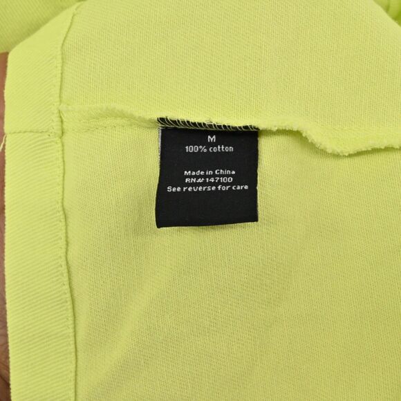 LONDON RAG Jacket‎ Womens Size M Chartreuse 100% Cotton Twill Collection Utility - Picture 10 of 13